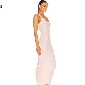 White Birch Rayon and Spandex Sleeveless T Maxi Dress Tie Front Blush Size Small